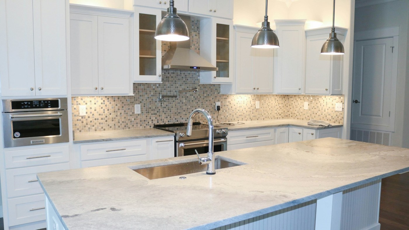 Quartz kitchen countertop installation in Colorado Springs home